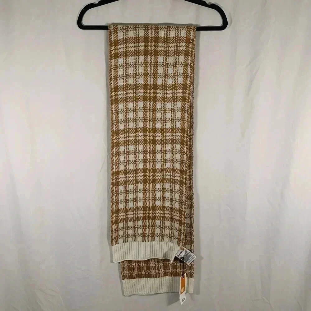 Timberland Scarf One Size Brown Knit 68" Long 11" Wide New $60